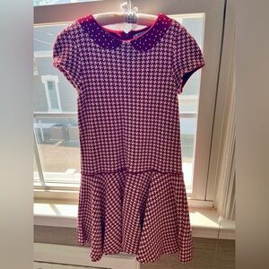 Mayoral Red and White Houndstooth Kids Dress